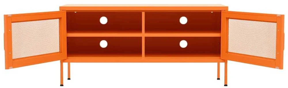 TV staliukas Televizoriaus spintelė, oranžinė, 105x35x50cm, plienas