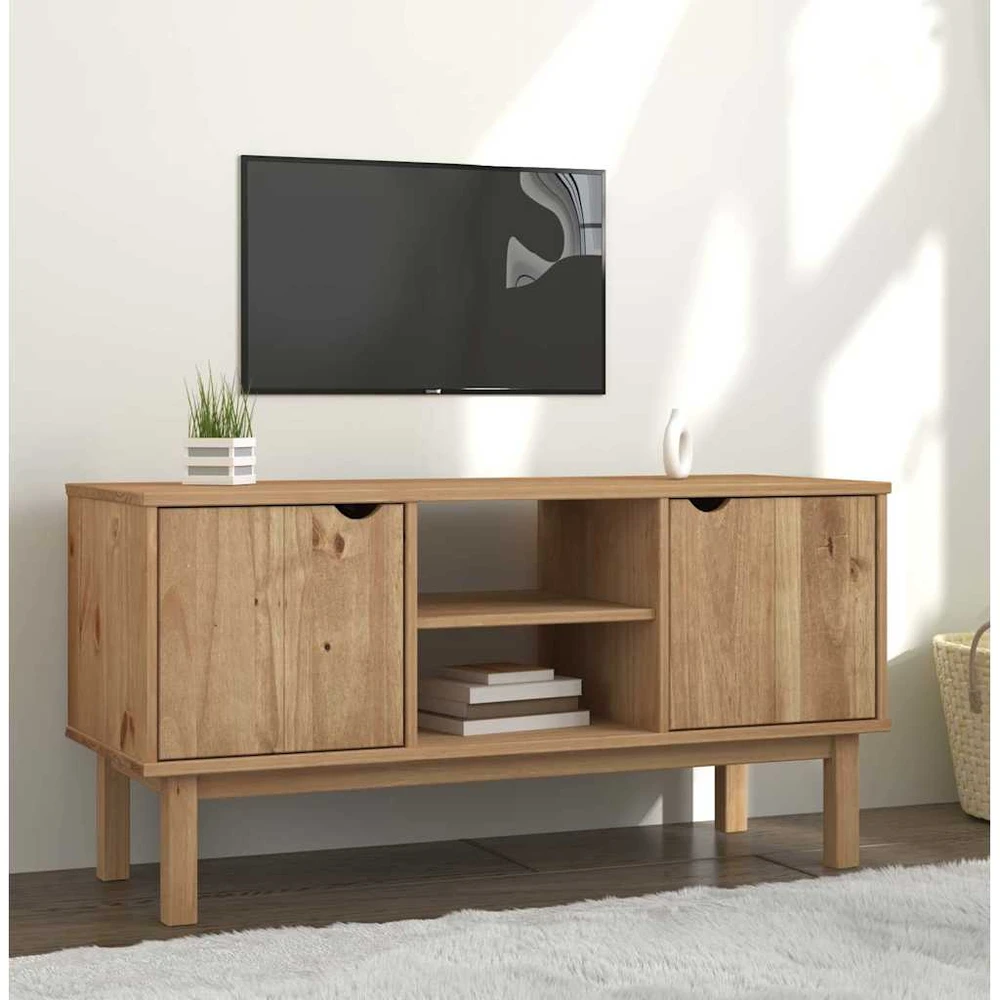 TV staliukas Televizoriaus spintelė OTTA, 113,5x43x57cm, pušies masyvas