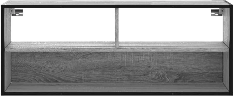 TV staliukas Televizoriaus spintelė, pilka, 100x31x39,5cm, mediena/metalas
