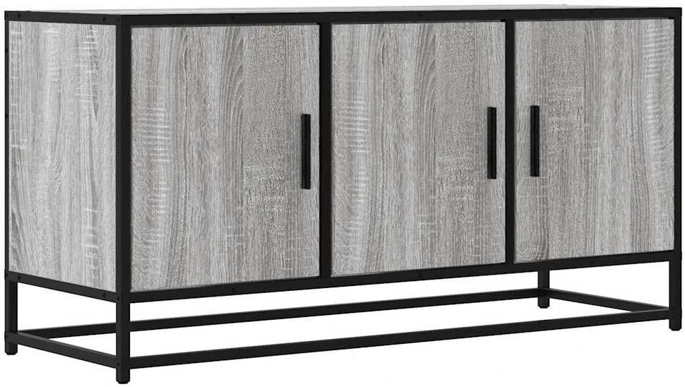 TV staliukas Televizoriaus spintelė, pilka, 100x35x50cm, mediena ir metalas