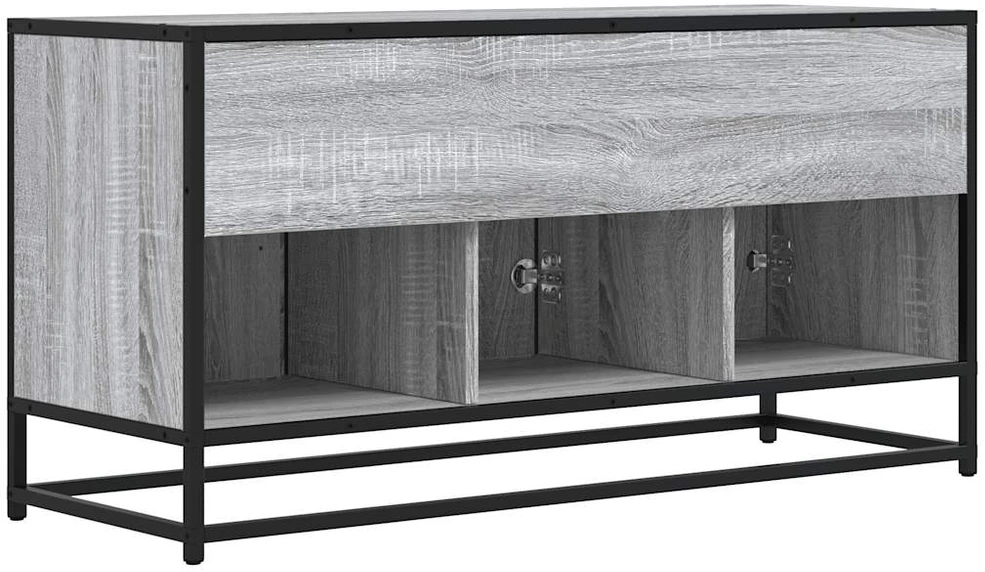 TV staliukas Televizoriaus spintelė, pilka, 100x35x50cm, mediena ir metalas