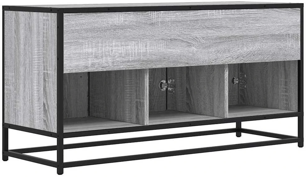 TV staliukas Televizoriaus spintelė, pilka, 100x35x50cm, mediena ir metalas