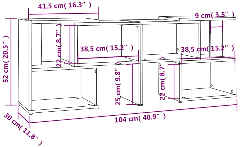 TV staliukas Televizoriaus spintelė, pilka, 104x30x52cm, apdirbta mediena