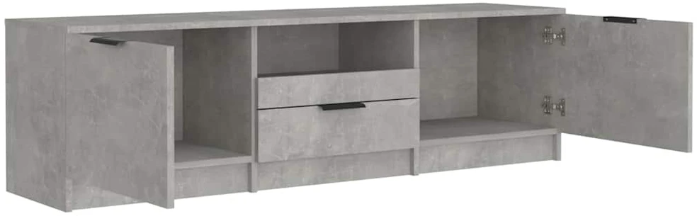 TV staliukas Televizoriaus spintelė, pilka, 140x35x40cm, apdirbta mediena