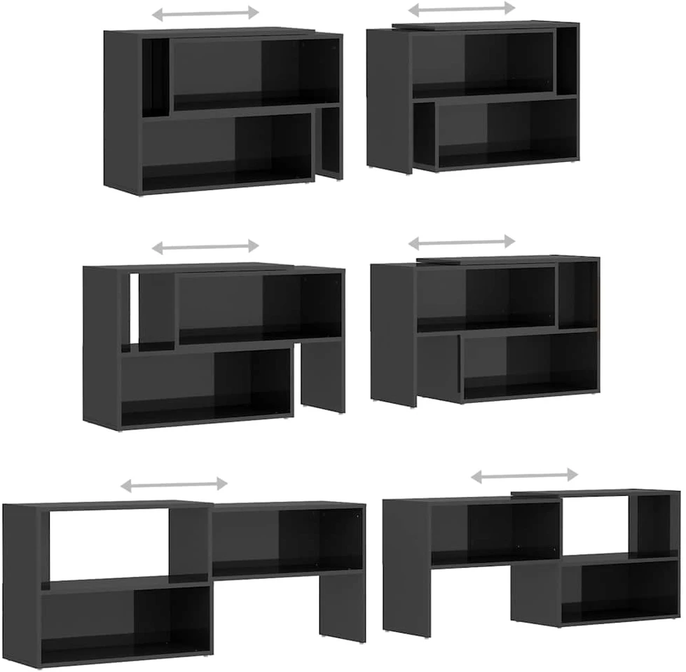 TV staliukas Televizoriaus spintelė, pilka, 149x30x52cm, apdirbta mediena