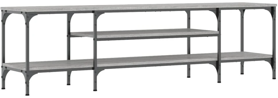 TV staliukas Televizoriaus spintelė, pilka, 161x35x45cm, mediena ir geležis