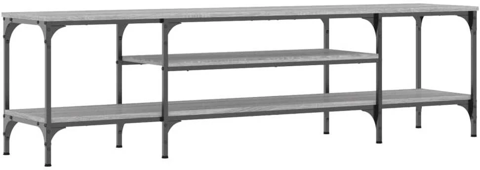 TV staliukas Televizoriaus spintelė, pilka, 161x35x45cm, mediena ir geležis