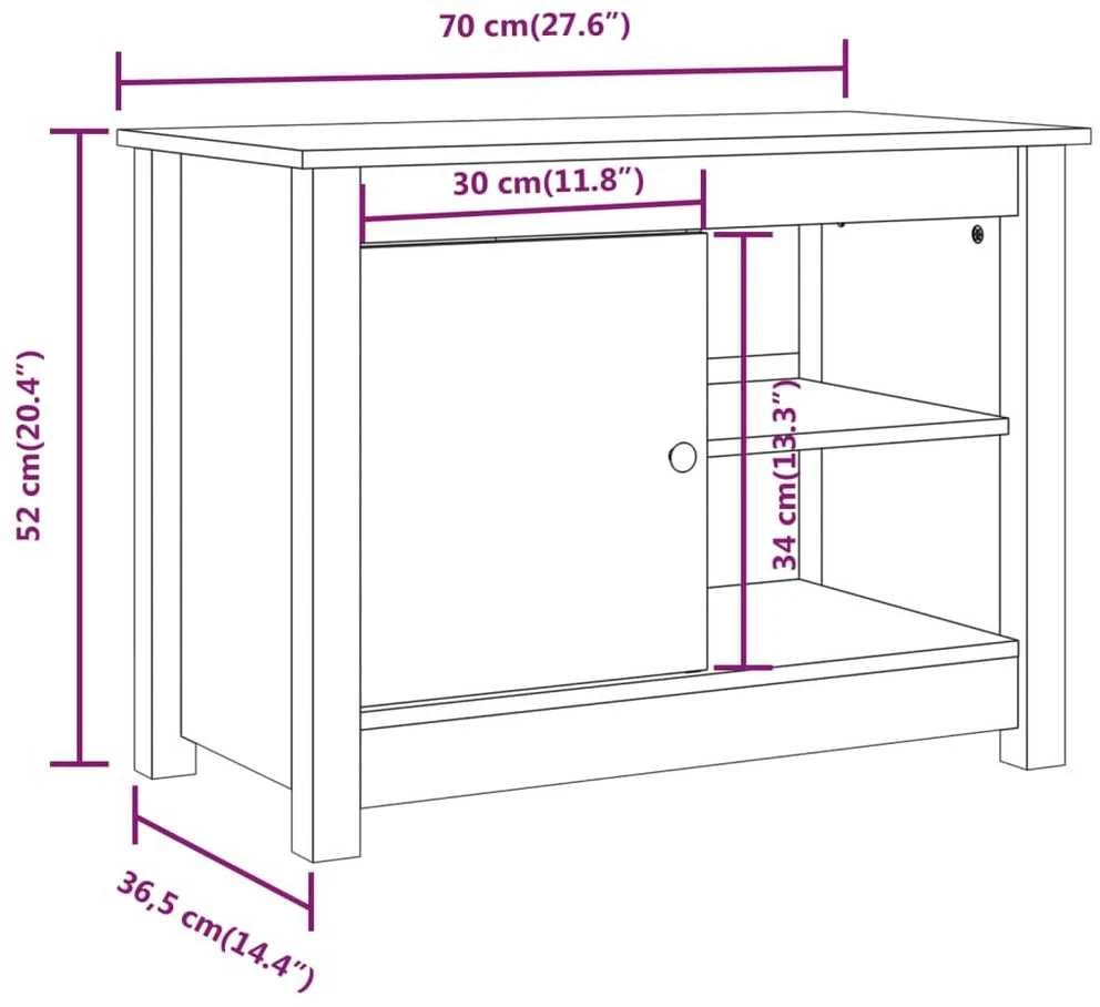 TV staliukas Televizoriaus spintelė, pilka, 70x36,5x52cm, pušies masyvas