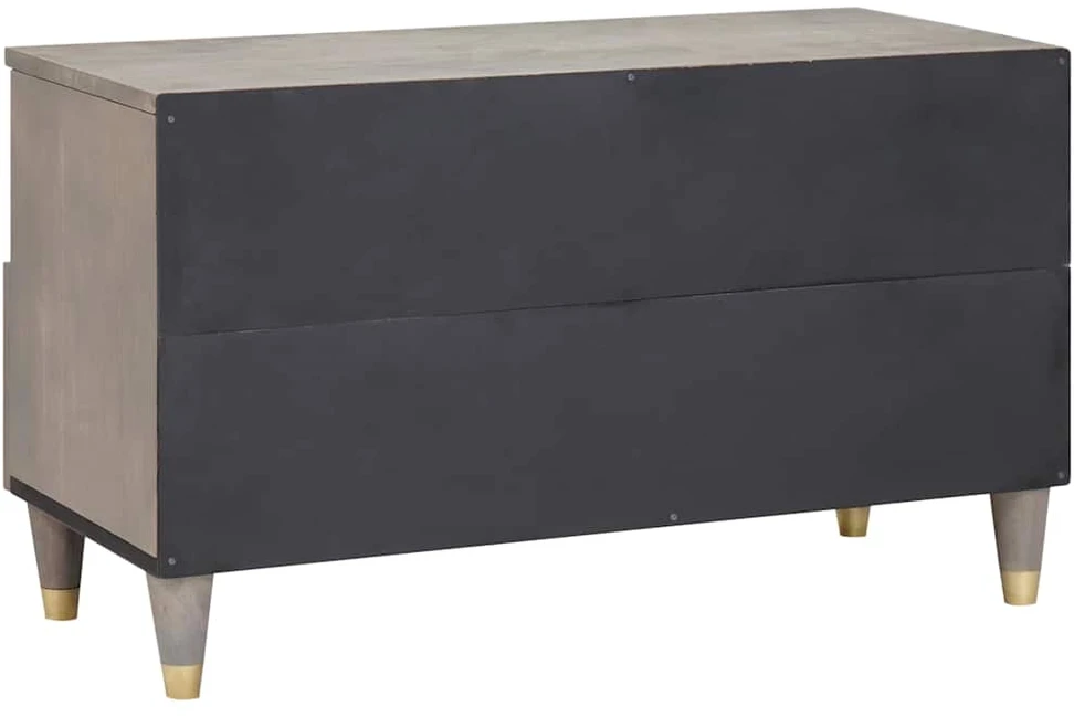 Televizoriaus spintelė Pilka 80 x 33 x 46 cm Kietas mango medis