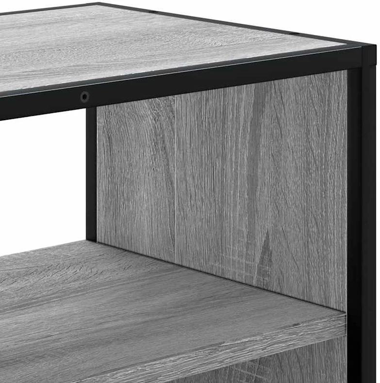 TV staliukas Televizoriaus spintelė, pilka, 80x31x39,5cm, mediena ir metalas