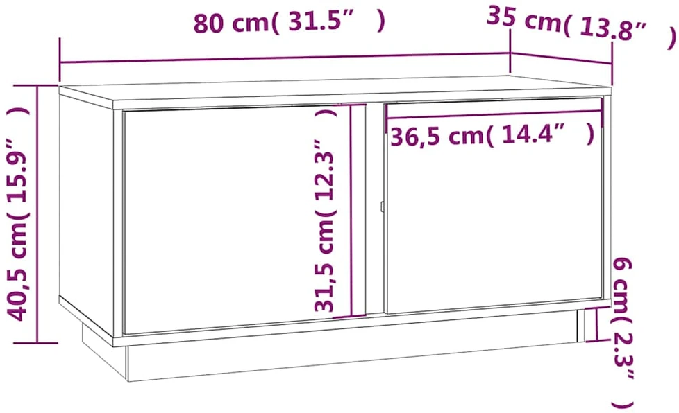 TV staliukas Televizoriaus spintelė, pilka, 80x35x40,5cm, pušies masyvas