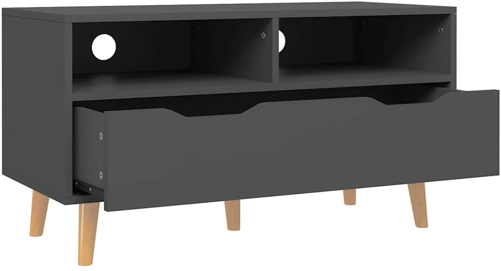 TV staliukas Televizoriaus spintelė, pilka, 90x40x48,5cm, apdirbta mediena
