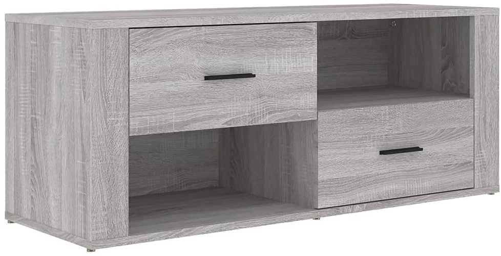 TV staliukas Televizoriaus spintelė, pilka ąžuolo, 100x35x40cm, mediena