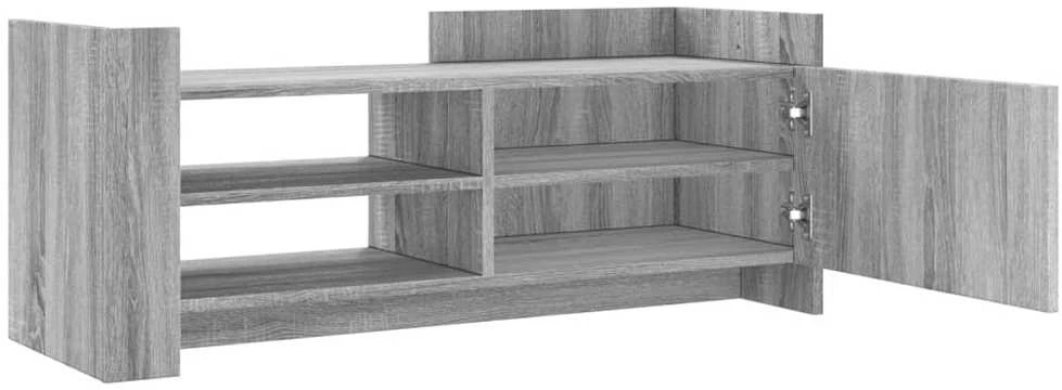 TV staliukas Televizoriaus spintelė, pilka ąžuolo, 100x35x40cm, mediena