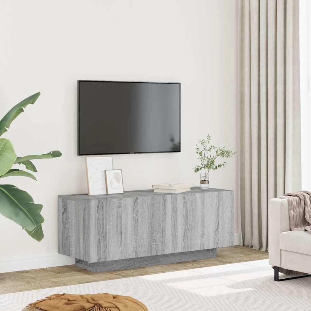 TV staliukas Televizoriaus spintelė, pilka ąžuolo, 100x35x40cm, mediena