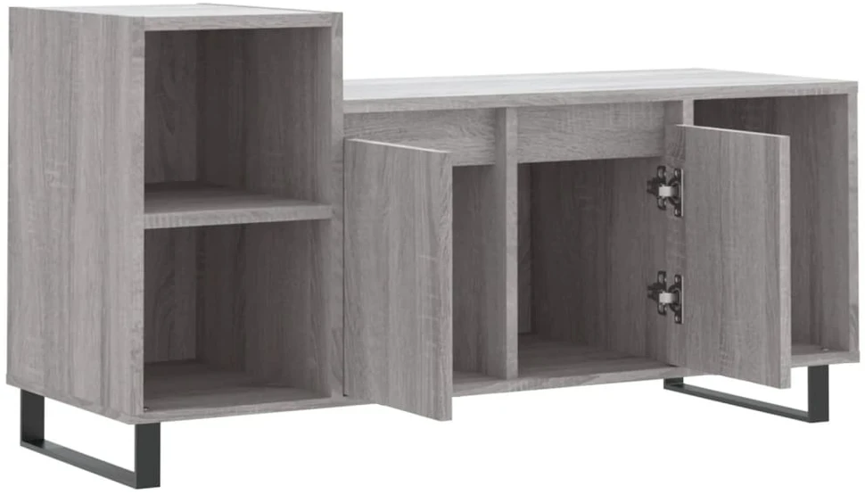 TV staliukas Televizoriaus spintelė, pilka ąžuolo, 100x35x55cm, mediena