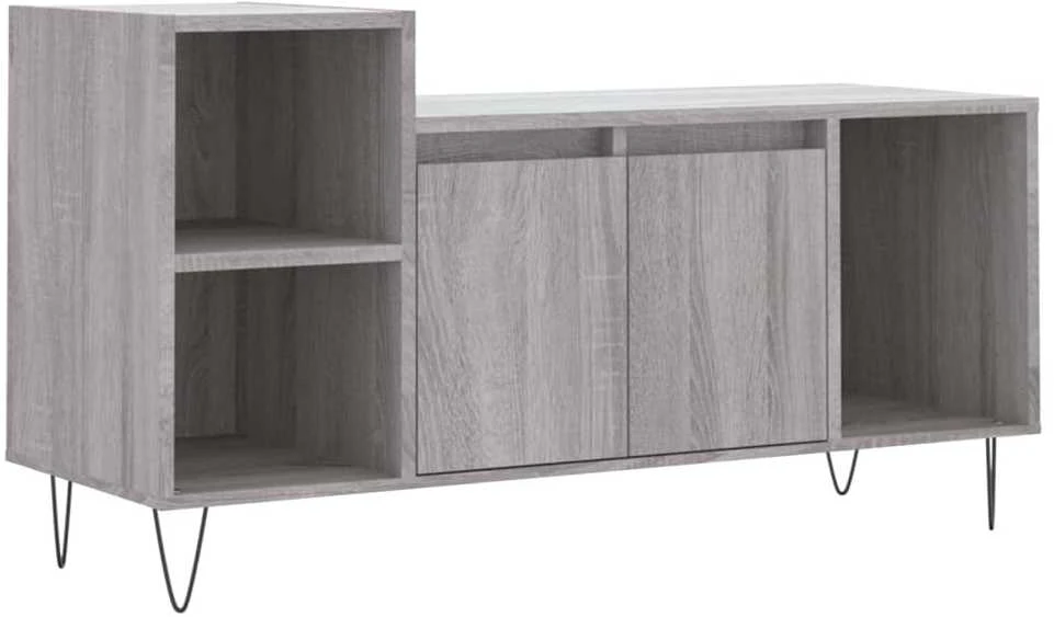 TV staliukas Televizoriaus spintelė, pilka ąžuolo, 100x35x55cm, mediena