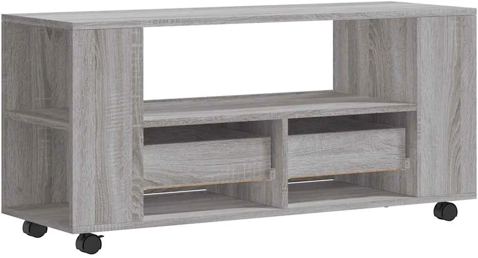 TV staliukas Televizoriaus spintelė, pilka ąžuolo, 102x34,5x43cm, mediena