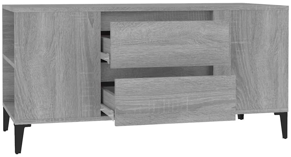 TV staliukas Televizoriaus spintelė, pilka ąžuolo, 102x44,5x50cm, mediena