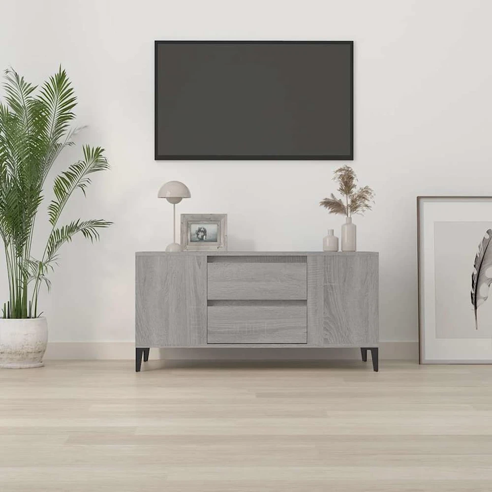 TV staliukas Televizoriaus spintelė, pilka ąžuolo, 102x44,5x50cm, mediena
