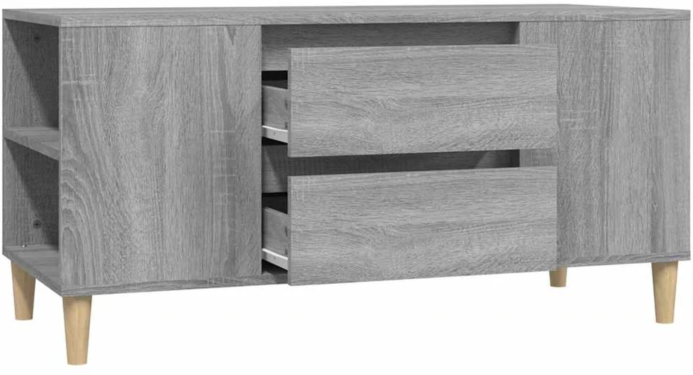 TV staliukas Televizoriaus spintelė, pilka ąžuolo, 102x44,5x50cm, mediena