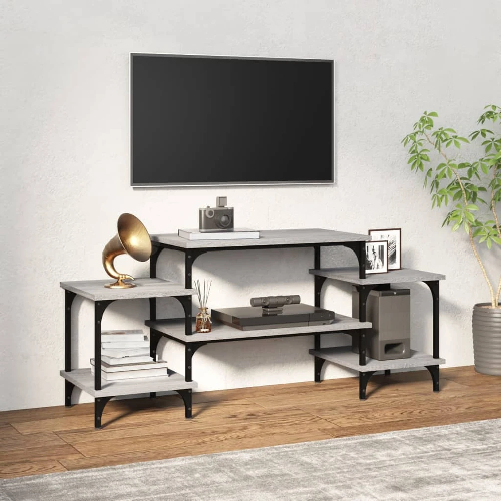 TV staliukas Televizoriaus spintelė, pilka ąžuolo, 117x35x52cm, mediena