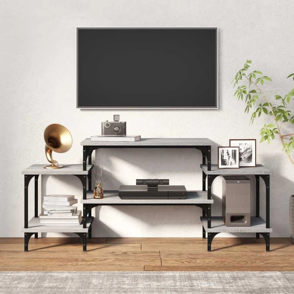 TV staliukas Televizoriaus spintelė, pilka ąžuolo, 117x35x52cm, mediena