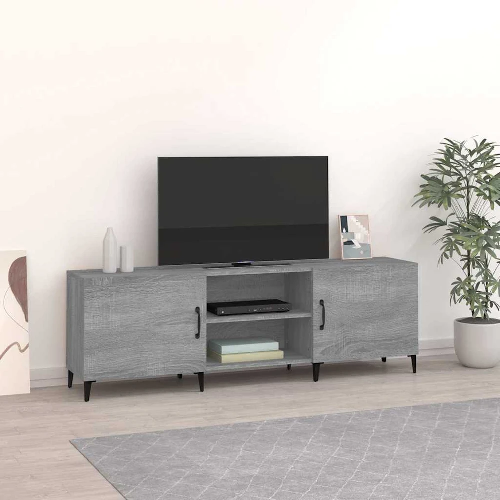 TV staliukas Televizoriaus spintelė, pilka ąžuolo, 150x30x50cm, mediena