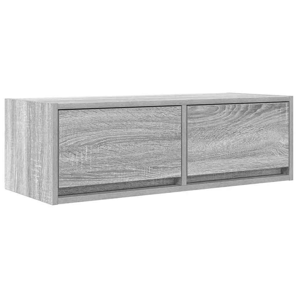 TV staliukas Televizoriaus spintelė, pilka ąžuolo, 80x31x25,5 cm, mediena