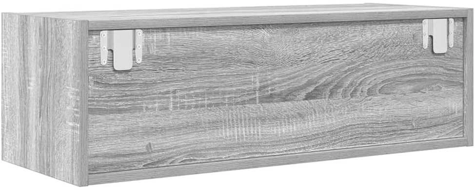TV staliukas Televizoriaus spintelė, pilka ąžuolo, 80x31x25,5 cm, mediena
