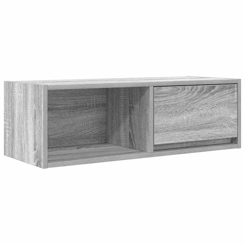 TV staliukas Televizoriaus spintelė, pilka ąžuolo, 80x31x25,5 cm, mediena