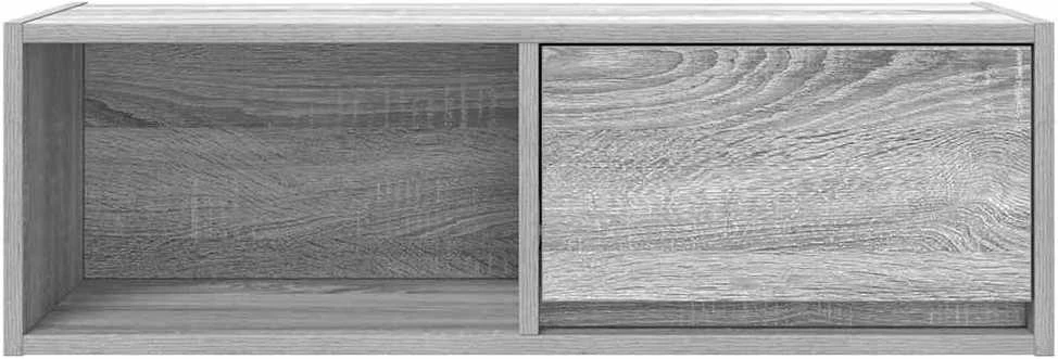 TV staliukas Televizoriaus spintelė, pilka ąžuolo, 80x31x25,5 cm, mediena