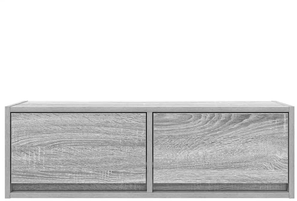 TV staliukas Televizoriaus spintelė, pilka ąžuolo, 80x31x25,5 cm, mediena