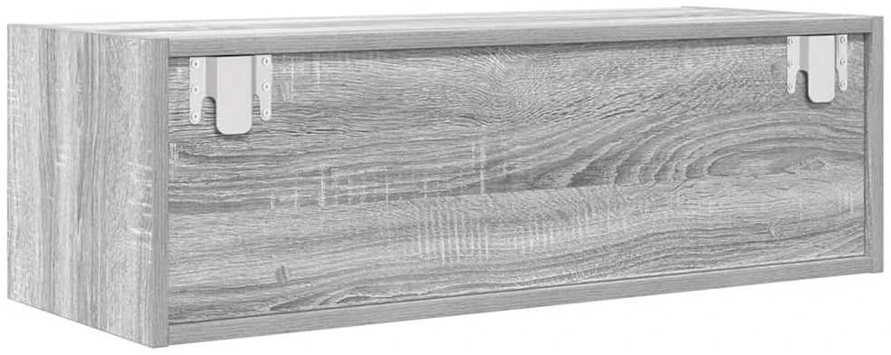 TV staliukas Televizoriaus spintelė, pilka ąžuolo, 80x31x25,5 cm, mediena
