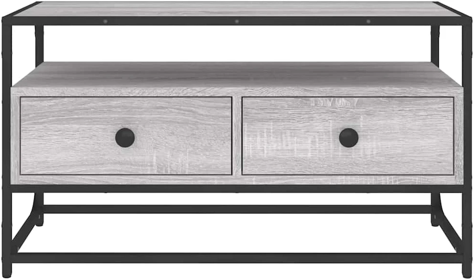 TV staliukas Televizoriaus spintelė, pilka ąžuolo, 80x35x45cm, mediena
