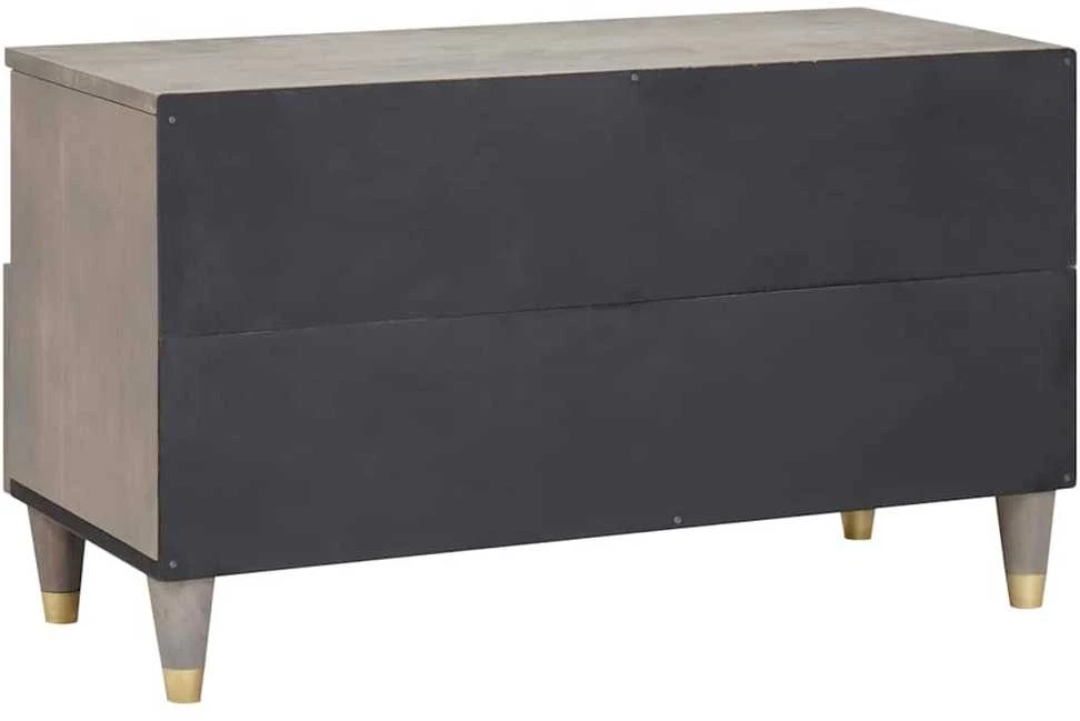 Televizoriaus spintelė Pilka 80 x 33 x 46 cm Kietas mango medis