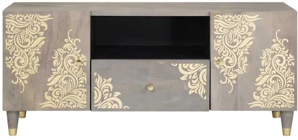 Televizoriaus spintelė su stalčių Pilka 105 x 33 x 46 cm