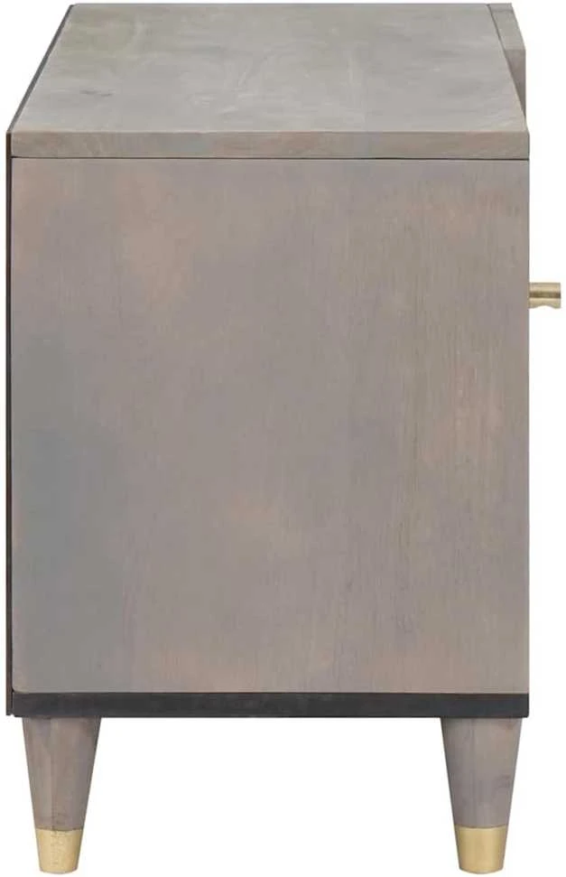 Televizoriaus spintelė Pilka 80 x 33 x 46 cm Kietas mango medis