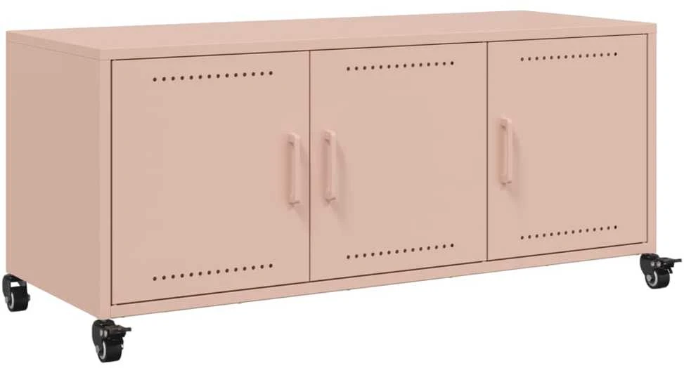 TV staliukas Televizoriaus spintelė, rožinė, 100,5x39x43,5cm, plienas