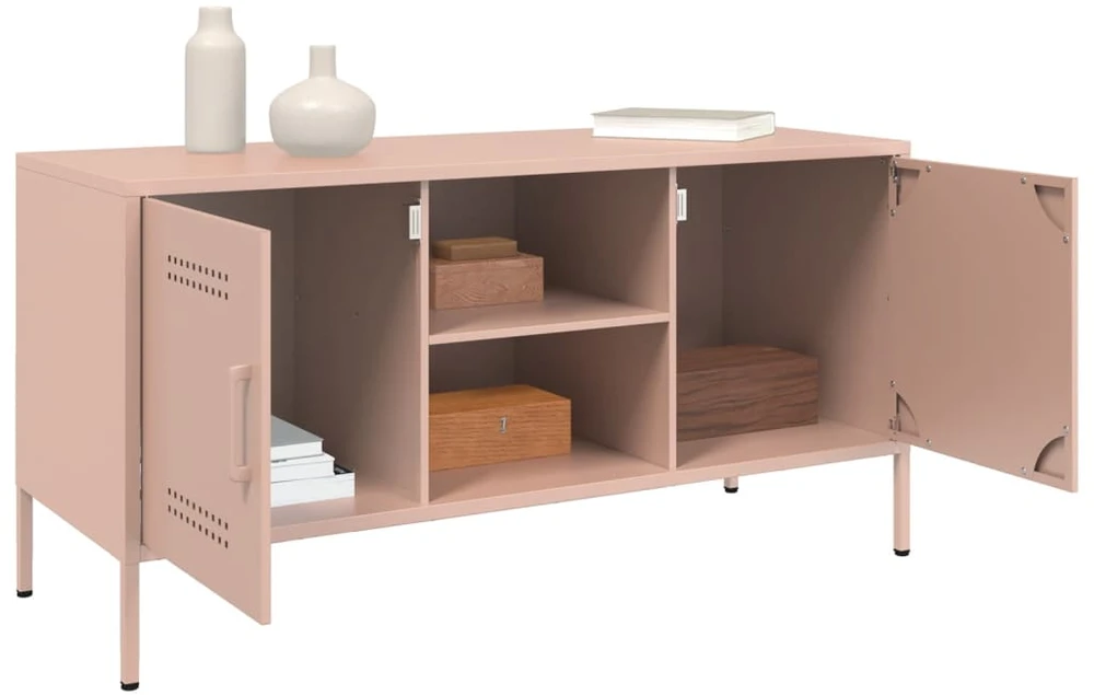 TV staliukas Televizoriaus spintelė, rožinė, 100,5x39x50,5cm, plienas