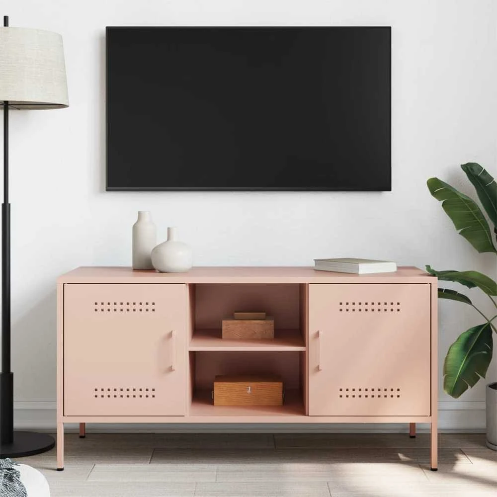 TV staliukas Televizoriaus spintelė, rožinė, 100,5x39x50,5cm, plienas