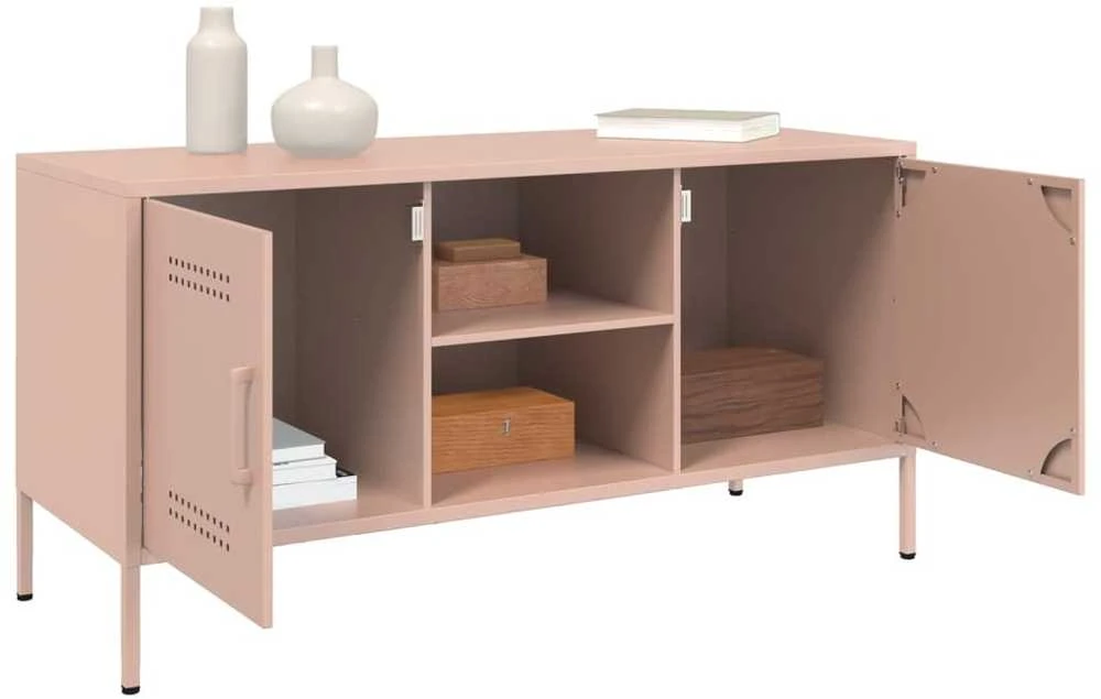 TV staliukas Televizoriaus spintelė, rožinė, 100,5x39x50,5cm, plienas