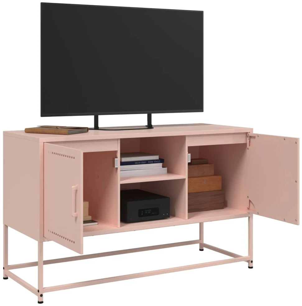 TV staliukas Televizoriaus spintelė, rožinė, 100,5x39x60,5cm, plienas