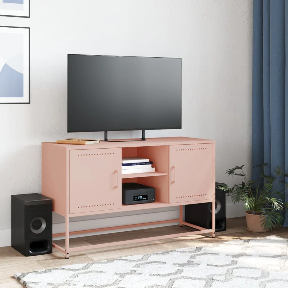 TV staliukas Televizoriaus spintelė, rožinė, 100,5x39x60,5cm, plienas