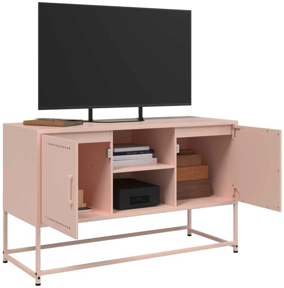 TV staliukas Televizoriaus spintelė, rožinė, 100,5x39x60,5cm, plienas