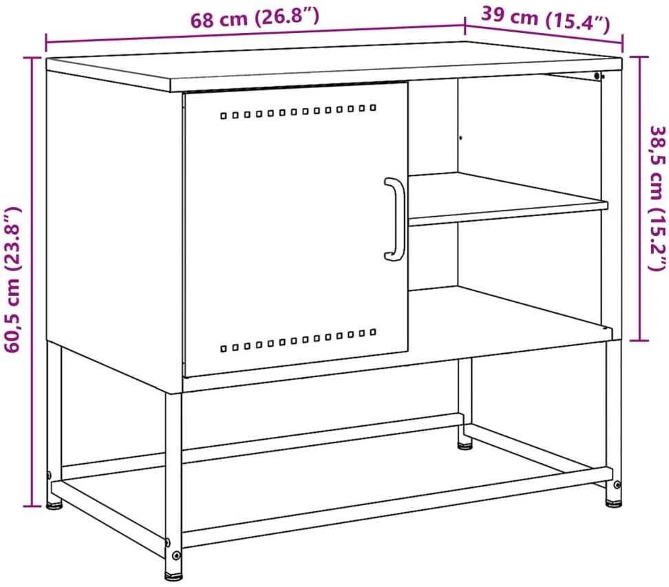 TV staliukas Televizoriaus spintelė, rožinė, 100,5x39x60,5cm, plienas