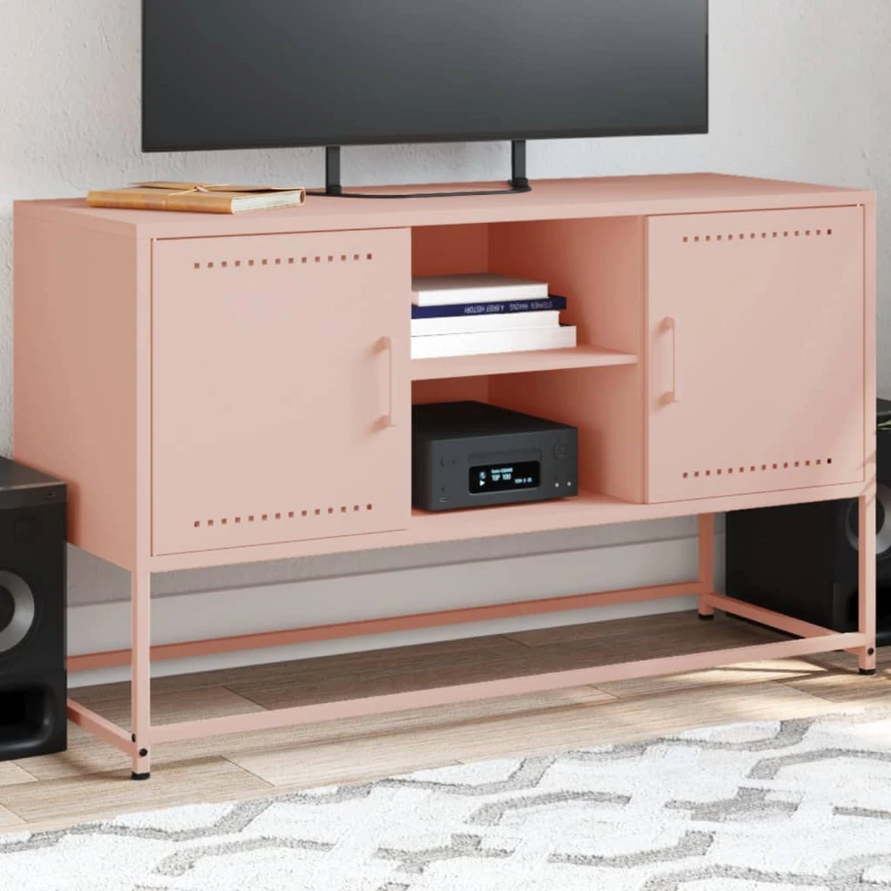 TV staliukas Televizoriaus spintelė, rožinė, 100,5x39x60,5cm, plienas