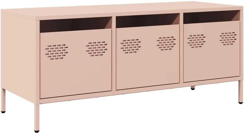 TV staliukas Televizoriaus spintelė, rožinė, 101,5x39x43,5cm, plienas