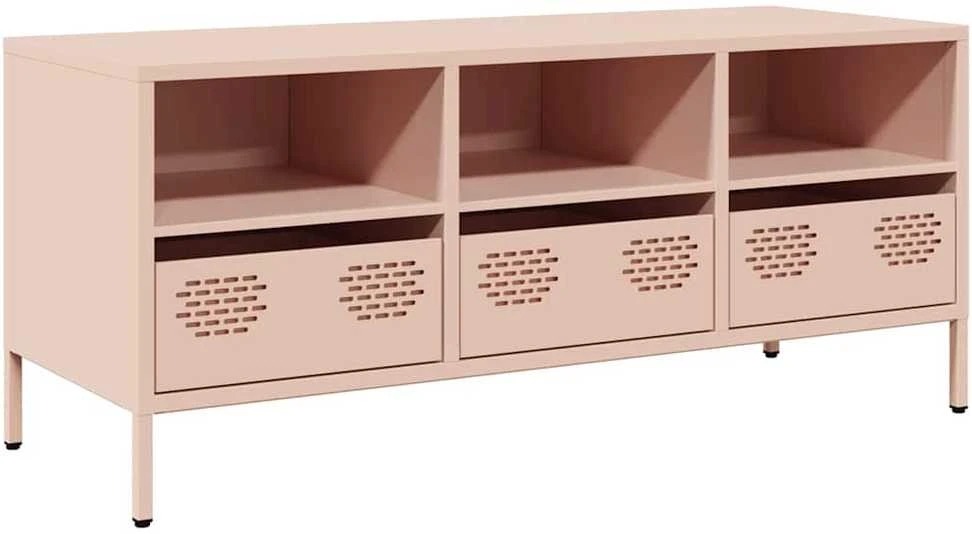 TV staliukas Televizoriaus spintelė, rožinė, 101,5x39x43,5cm, plienas