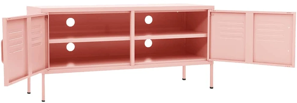 TV staliukas Televizoriaus spintelė, rožinė, 105x35x50cm, plienas